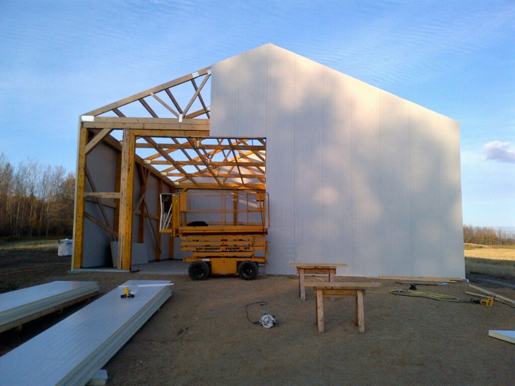 Warehouse exterior wall cladding panels in BC
