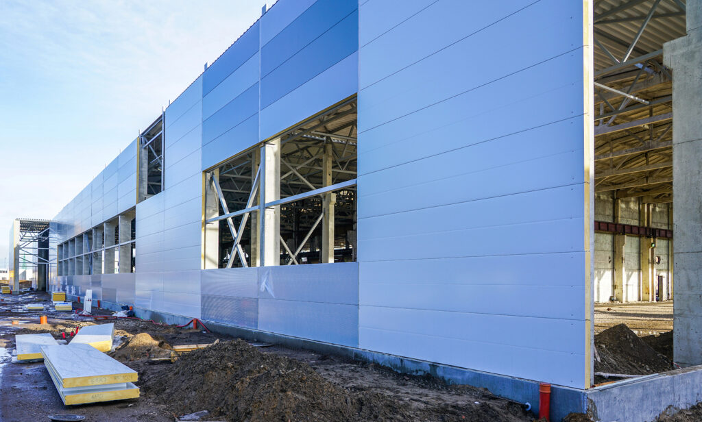Steel building panels for industrial projects in Alberta